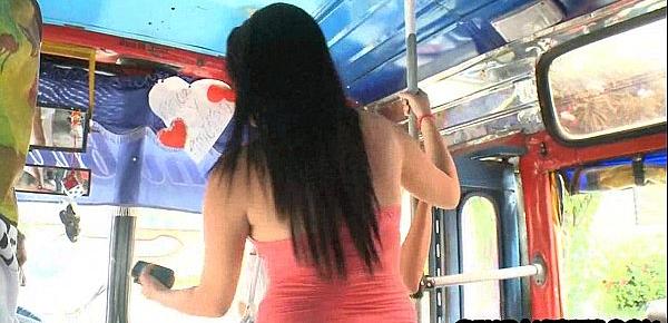  Young latina bitch gets fuck on a bus 15